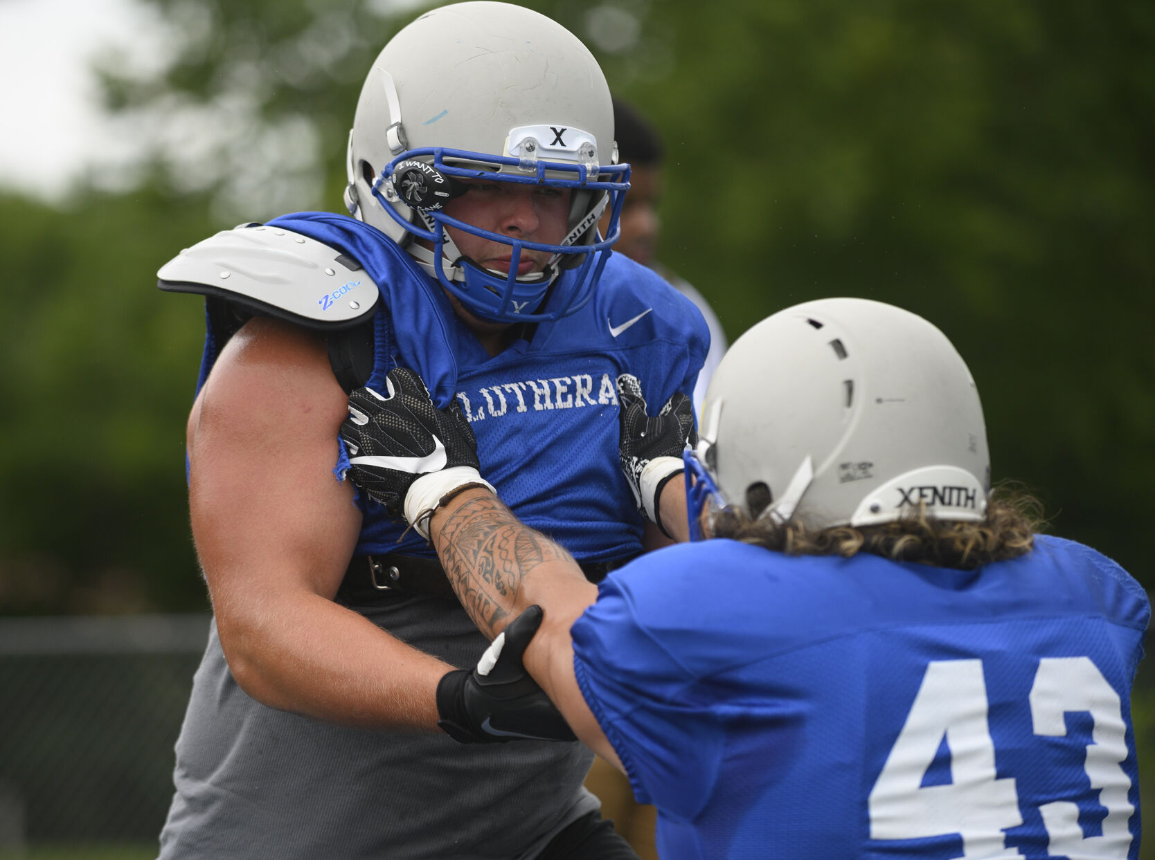 Lutheran St. Charles football practice